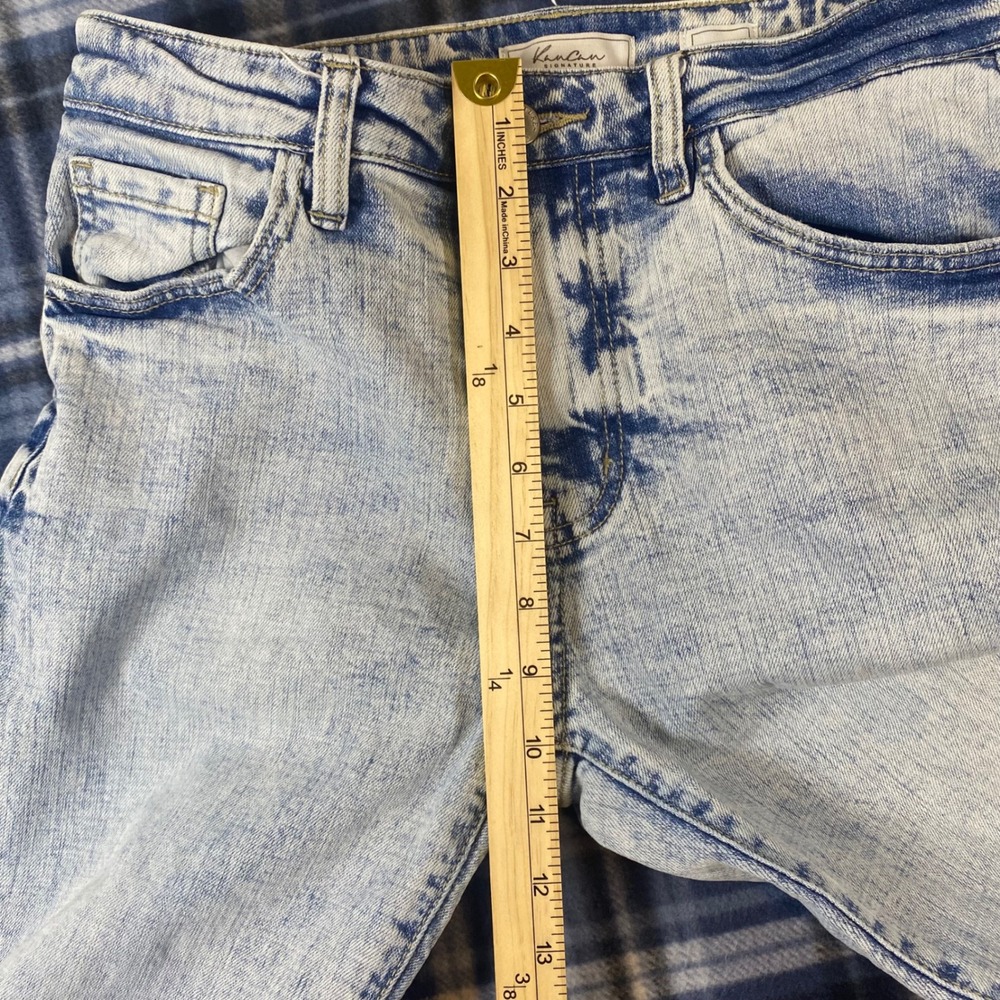 KanCan Signature Relaxed Fit Acid Wash Distressed Jeans VBK1914A Light Blue 27 - Picture 5 of 7
